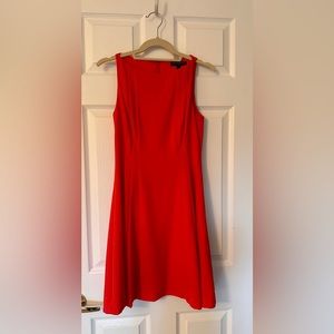 Banana Republic red fit and flare dress 0 petite
